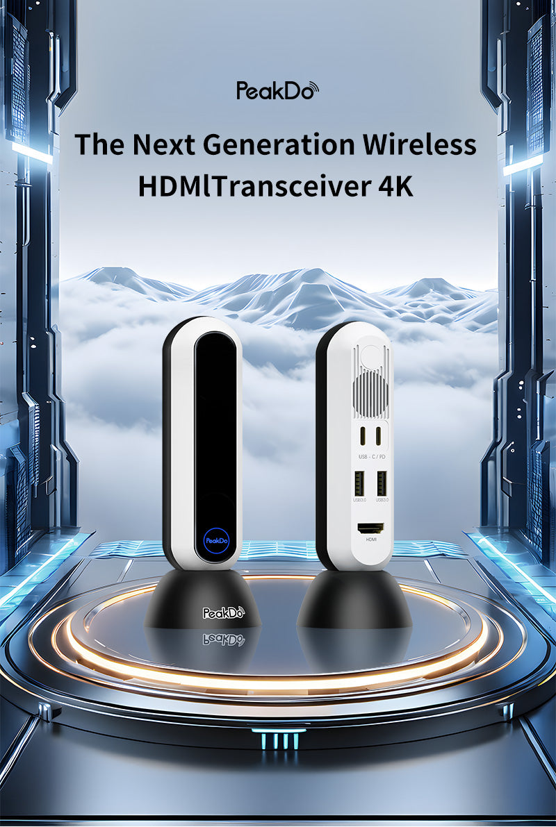 PeakDo HDMI & USB C Wireless Transmitter and Receiver 4K