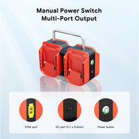 PeakDo Power Dock for DeWalt, Makita & Milwaukee Batteries