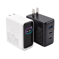 100W GaN Charger with US, EU & UK Plug Options