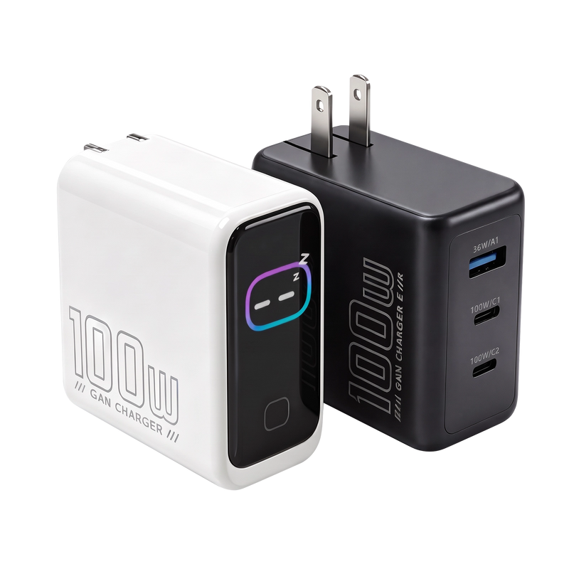 100W GaN Charger with US, EU & UK Plug Options