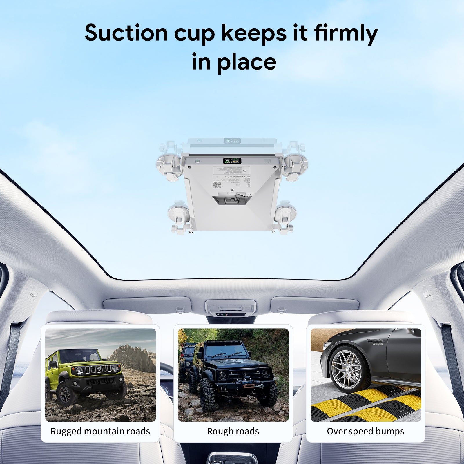 Image of PeakDo Starlink Mini Car Suction Cup Mount 180° Rotatable