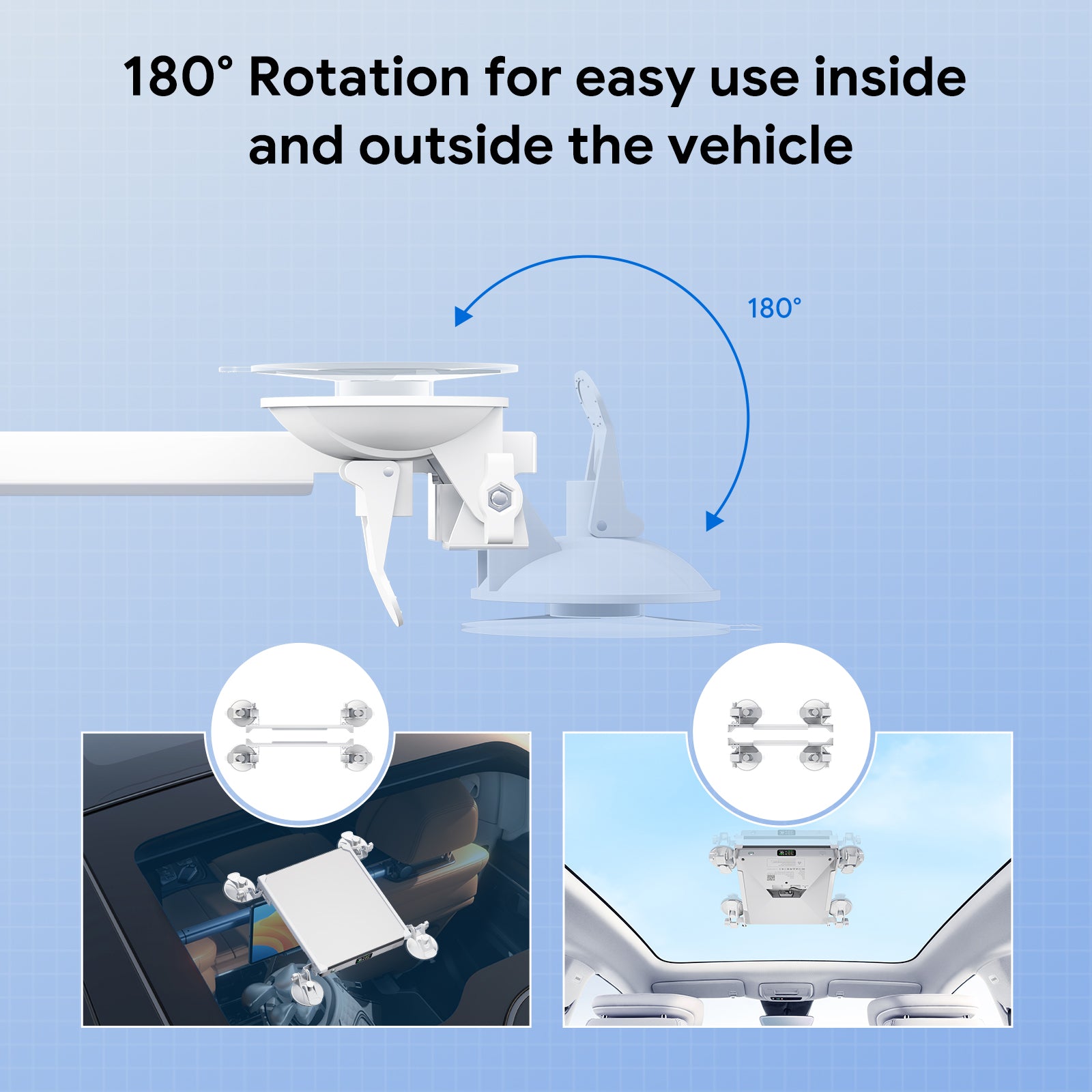 Image of PeakDo Starlink Mini Car Suction Cup Mount 180° Rotatable